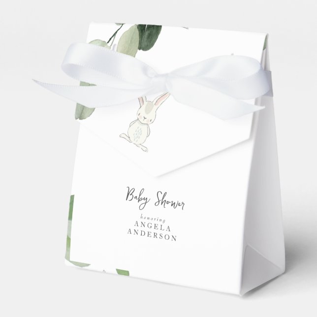 Bunny Baby Shower Thank You Favour Box (Front Side)