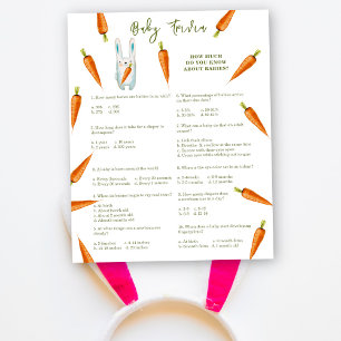 Bunny - Baby Trivia Baby Shower Game