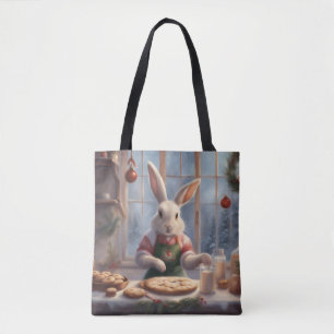 Bunny Bakes Christmas Cookies Christmas gift bag