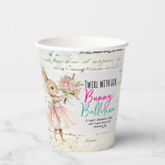 Bunny Ballerina Birthday Cups