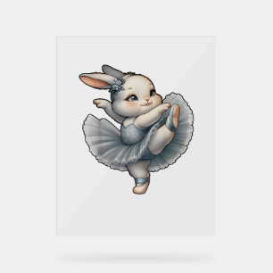 Bunny Ballet Ballerina Rabbit Ballet Bunny Dance T Acrylic Sign