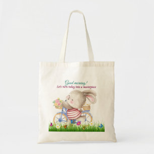 Bunny Bike Tote Bag