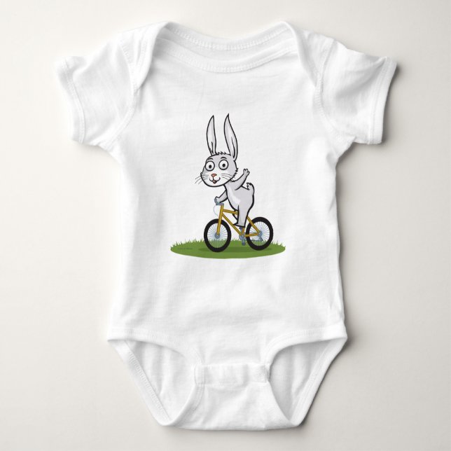 Bunny Biker Baby Bodysuit (Front)