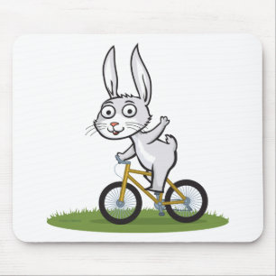 Bunny Biker Mouse Pad