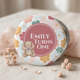 Bunny Birthday Button Cute Bunny Party
