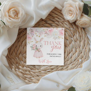 Bunny Birthday Floral Favor Tags