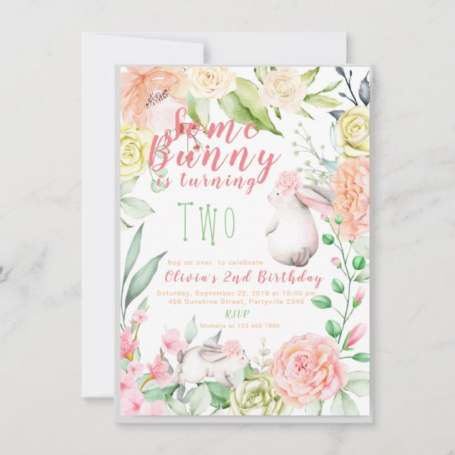 Bunny Birthday Invitation (Front)