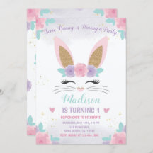 Bunny Birthday Invitation, Bunny Birthday