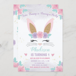 Bunny Birthday Invitation, Bunny Birthday Invitation