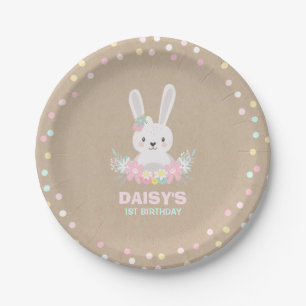 Bunny Birthday Paper Plate Some Bunny Party