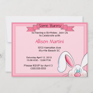 Bunny Birthday Party Invitations