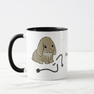 Bunny bites phone cable  mug