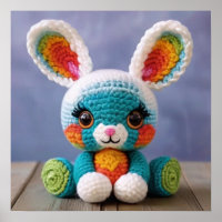 Bunny Bliss Crochet: Colourful Rabbit in Sweet Hue