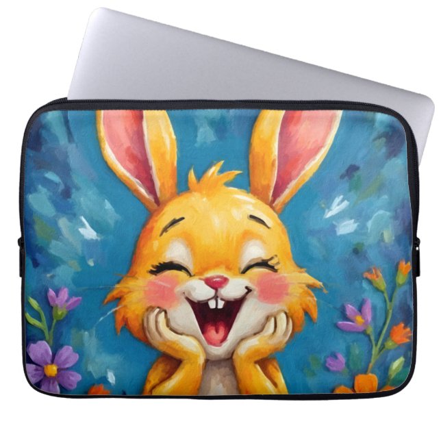 Bunny Bliss Laptop Sleeve (Front)