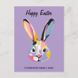  Bunny Bliss - pale purple  Holiday Postcard