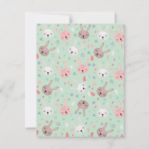 Bunny Bloom Garden Greeting Card