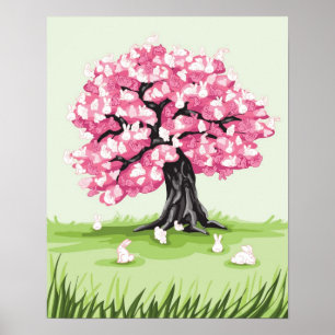Bunny Blossom Tree poster