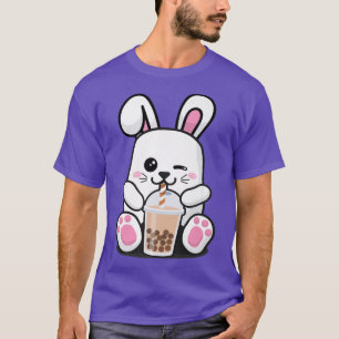 Bunny Boba Tea Funny Rabbit Drinking Bubble Tea No T-Shirt