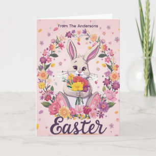  Bunny Bouquet Easter Holiday personalized card