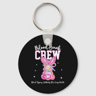 Bunny Bow Easter Blood Bynk Crew Medical Lab Tech Keychain