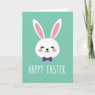 Bunny Bow Easter Pattern Card