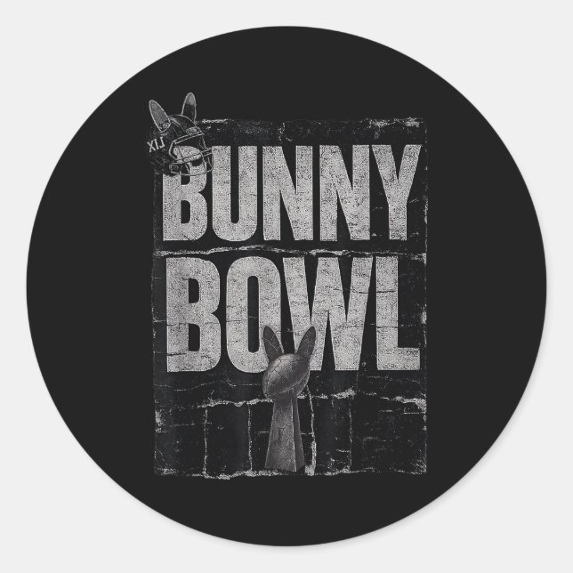 Bunny Bowl Funny Halftime Show 2026  Classic Round Sticker (Front)
