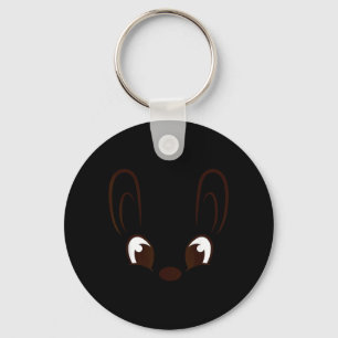 Bunny Boy Face Rabbit Halloween Costume Easter Keychain