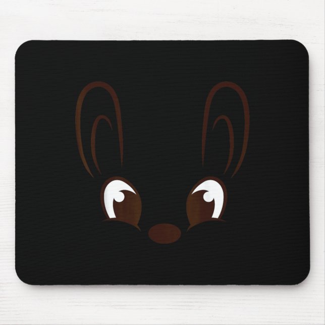 Bunny Boy Face Rabbit Halloween Costume Easter Mouse Pad (Front)