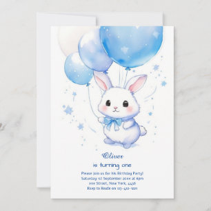 Bunny Boy Invitation d'anniversaire