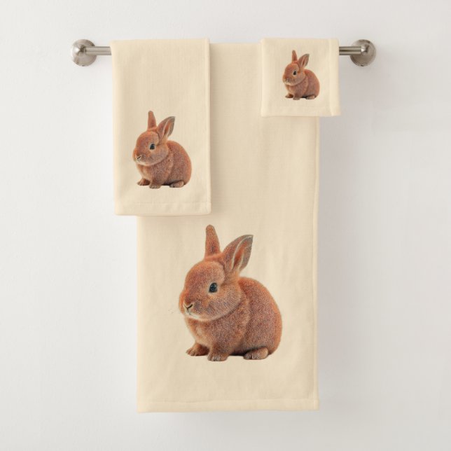 Bunny Brown sur Champagne clair Beige (En situation)
