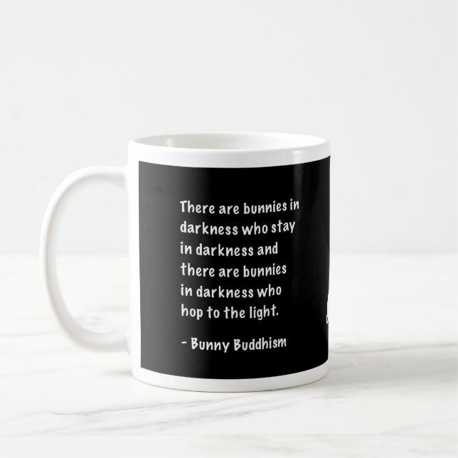 Bunny Buddhism "Bunnies in Darkness" Mug (Left)