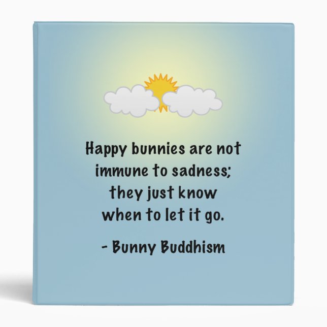 Bunny Buddhism "Let It Go" Binder (Front)