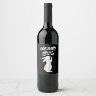Bunny Bunnies Rabbit Pet Wine Label