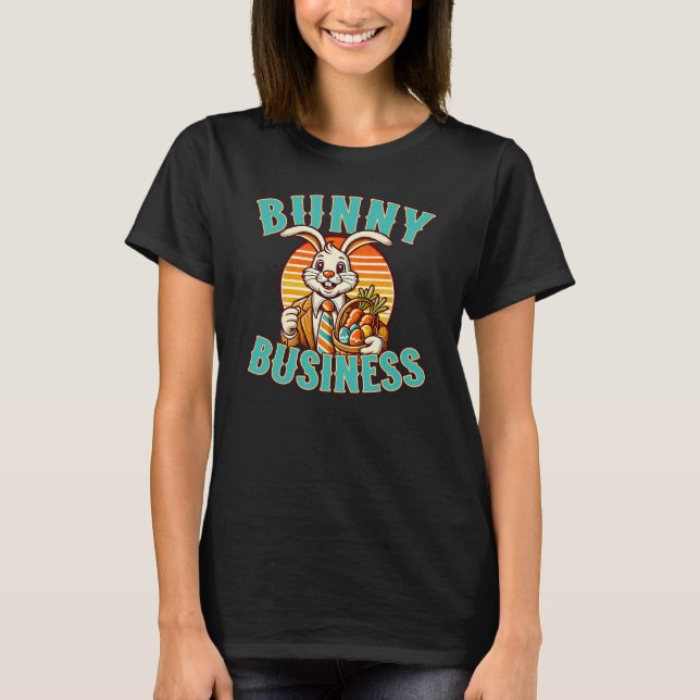 Bunny Business | Mignonne T-shirt Femme Bunny de P (Devant)
