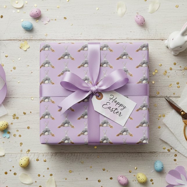 Bunny Butt Tail Funny Cute Easter Spring Wrapping Paper (Creator Uploaded)