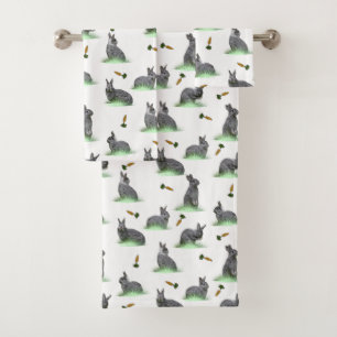 Bunny Carrot Craze Bathroom Towel Set
