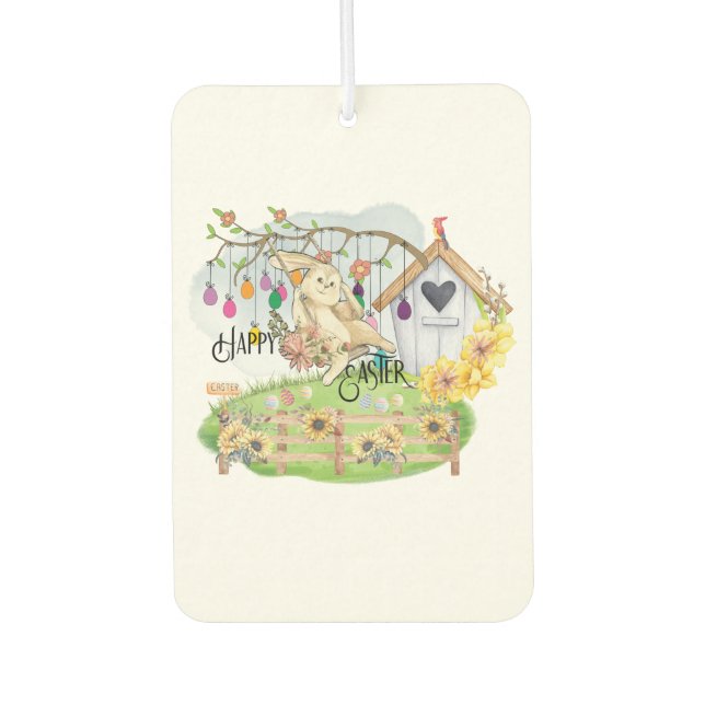 Bunny Celebrates Easter Day Air Freshener (Front)