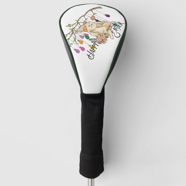 Bunny Celebrates Easter Day Golf Head Cover (Front)
