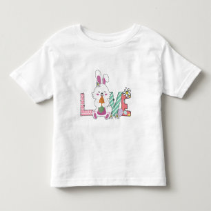 Bunny Celebrates Easter Day Toddler T-shirt