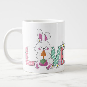 Bunny célèbre la fête de Pâques Giant Coffee Mug