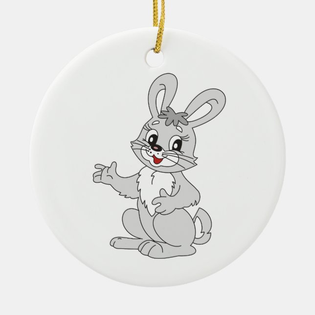 Bunny Ceramic Ornament (Front)