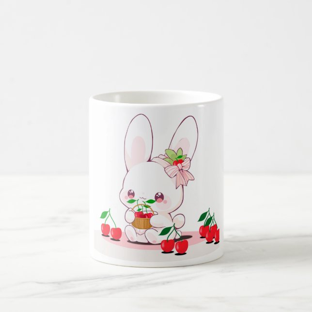 Bunny & Cherries Coffee Mug (Center)