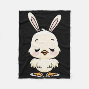 Bunny Chick Sticker2 Fleece Blanket