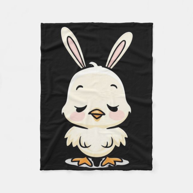 Bunny Chick Sticker2  Fleece Blanket (Front)