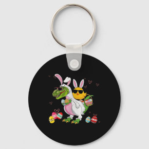 Bunny Chicken Riding Dinosaur T Rex Egg Hunt Dinos Keychain