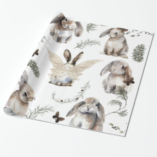 Bunny Christmas Glossy Wrapping Paper