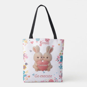 Bunny Christmas Stocking – Personal Holiday Ch arm Tote Bag