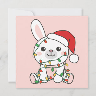 Bunny Christmas Winter Animals Holiday Bunnies Card