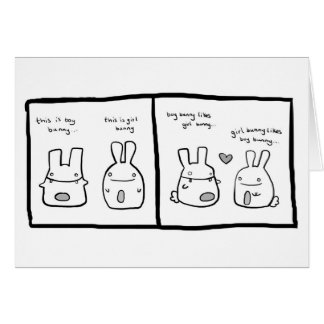 Bunny Comic Card - punchline inside