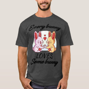 Bunny Couple Love Heart Peace Easter Lovers T-Shirt